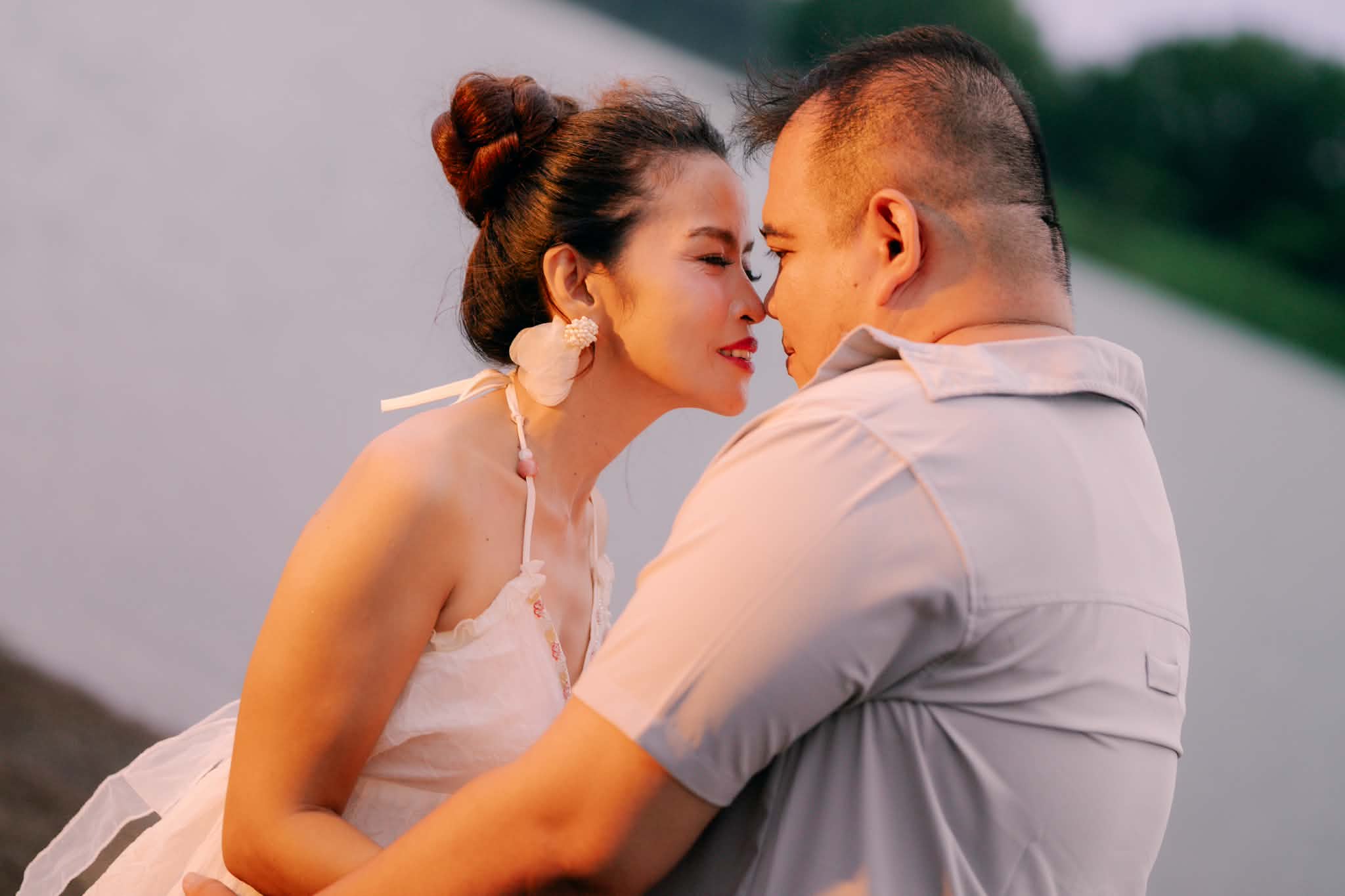 Jayson and Marlene — close portrait at golden hour